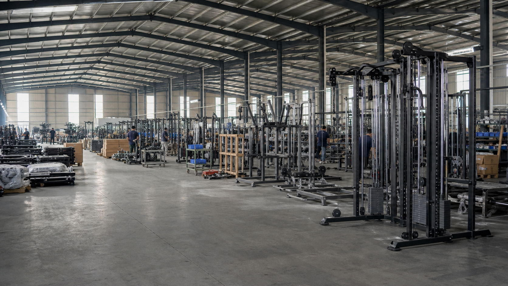 ZDK fitness equipment factory production floor
